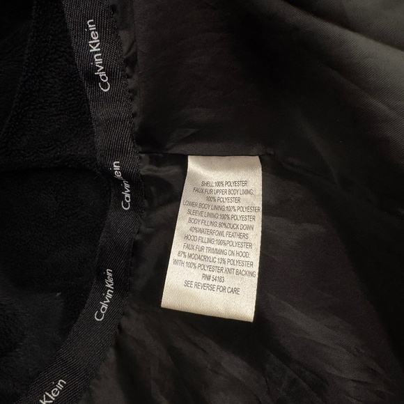 Calvin Klein 🔥 Black Down Puffer Jacket – Duck Down feather fill, Winter Coat - Picture 5 of 7